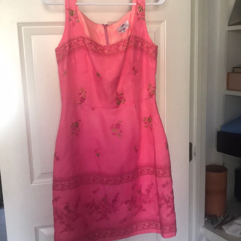 Hot pink cocktail dress